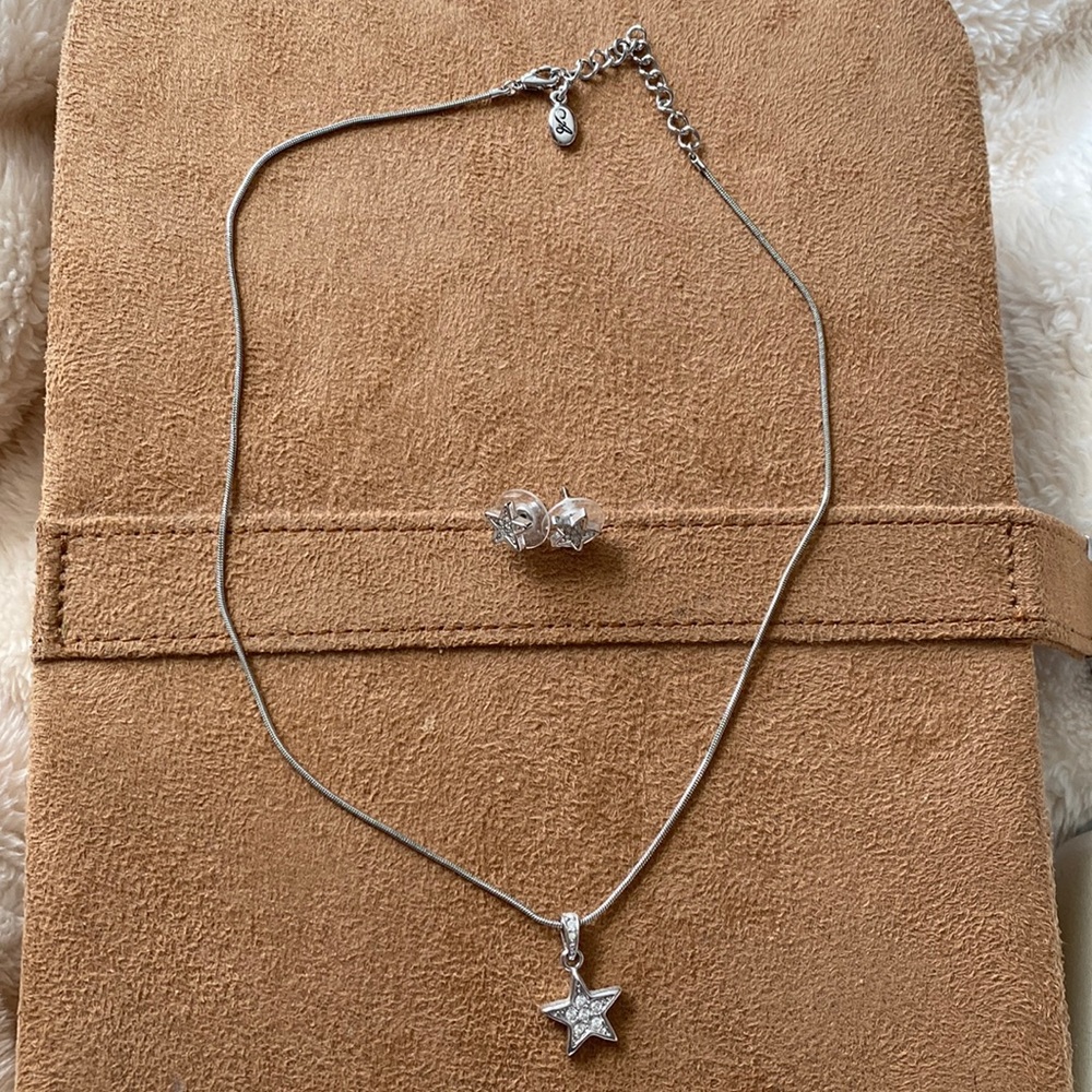 CZ Set Star Necklace & Earrings